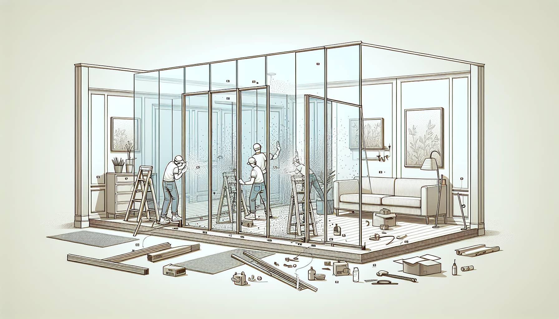 A closer look at Safety Glass Room Divider Designs