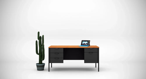 CA210TE - Double Pedestal Teacher's Desk by Candex