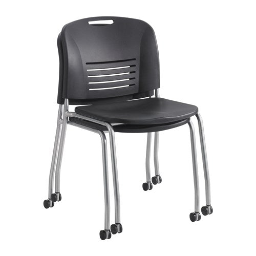 4291 - Vy Straight Leg w/ Caster Stack Chair (2-Pack) by Safco