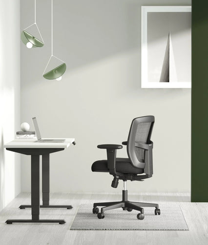 FD00213U-BL - ZONE TOO Black Mid Back Ergonomic Task Chair by Friant