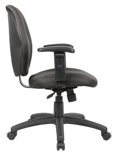 B1014 - Fabric Mid Back Office Task Chair w/ Adj. Arms, by Boss