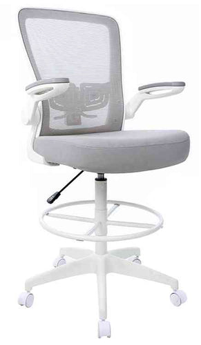B16366 - Mesh Drafting Stool w/Flip Arms by Boss