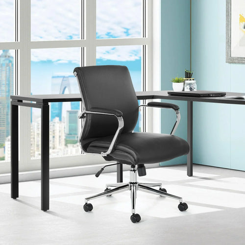 920351C - Mid Back Manager's Chair with Padded Chrome Arms by OSP