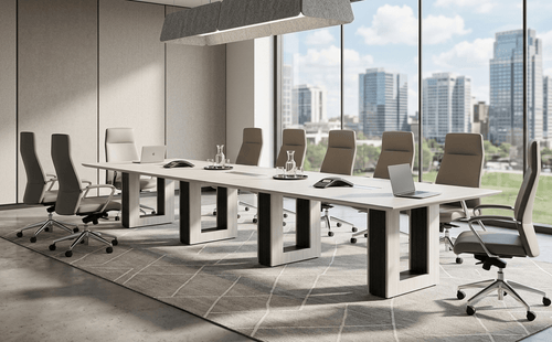 C-201-BDG-G - Corp Design Potenza Modern 12ft Conference Table
