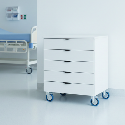 CA352 - Deluxe Wood Heavy-Duty Mobile Multi Drawer Storage Cabinet