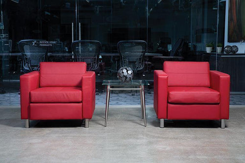 PAC51-D - Pacific Dillon Antimicrobial Arm Chair with Chrome Finish Legs by Office Star