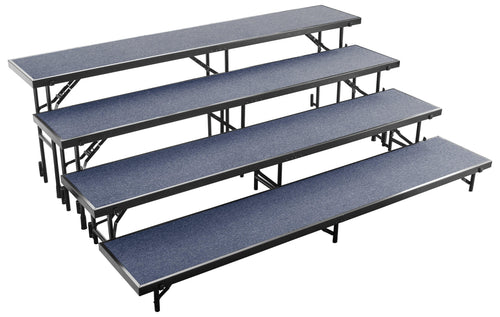 RSLC - N Multi-Level Portable Straight Standing Carpeted Choral Risers