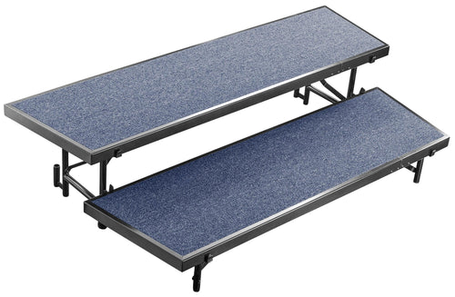 RTLC - NPS Multi-Level Portable Tapered Standing Carpeted Choral Risers