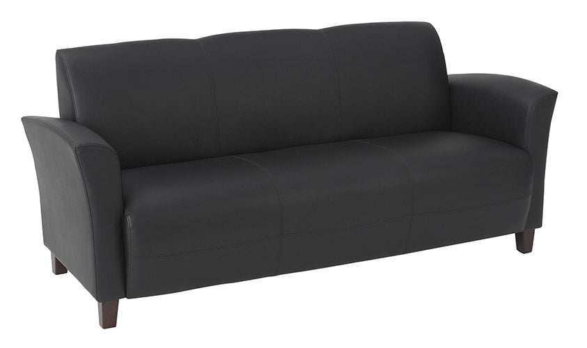SL2273 - Breeze Eco Leather Sofa with Espresso Finish Legs by Office Star