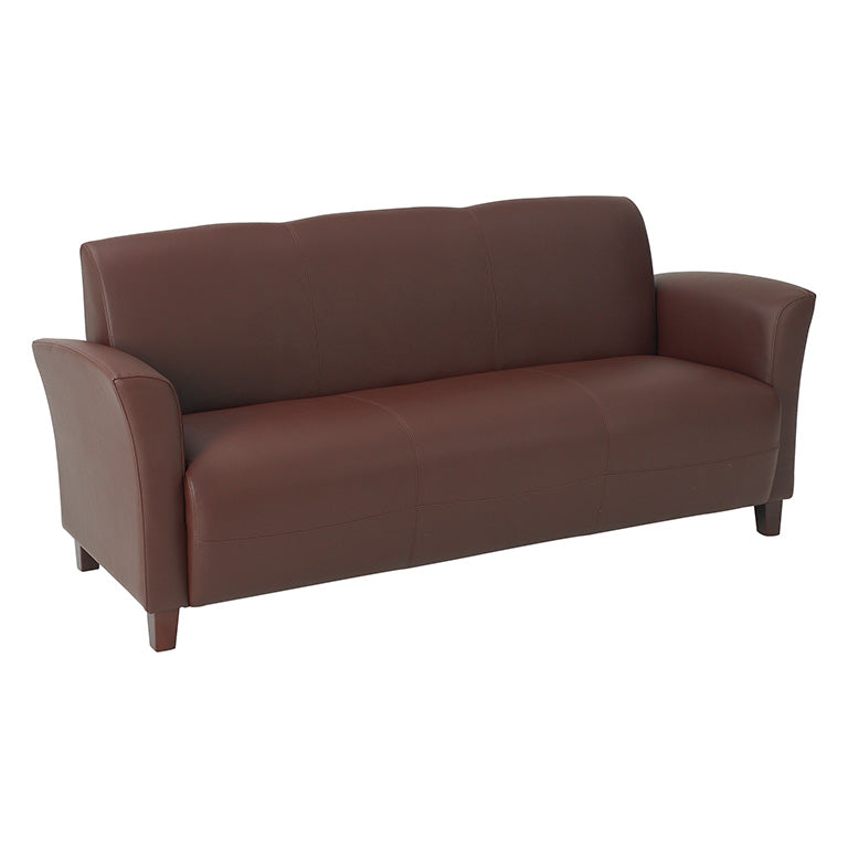 SL2273 - Breeze Eco Leather Sofa with Espresso Finish Legs by Office Star