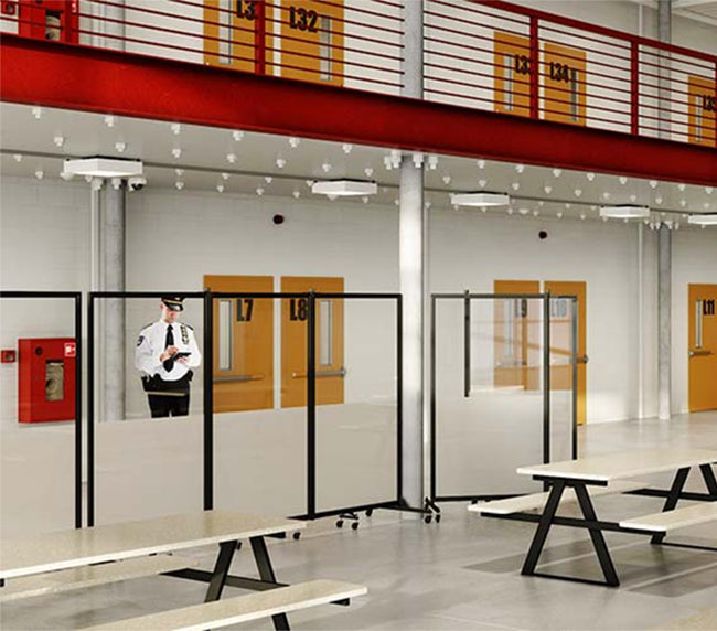 CRDFH1 - Half Frosted Acrylic Plexiglass Partitions by Screenflex