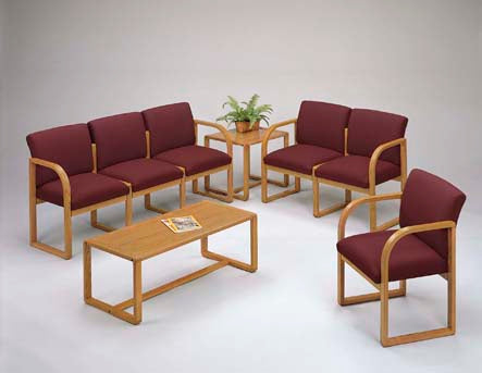 CR2401 - Contour Series Full Back 2 Seater Reception Chairs by Lesro