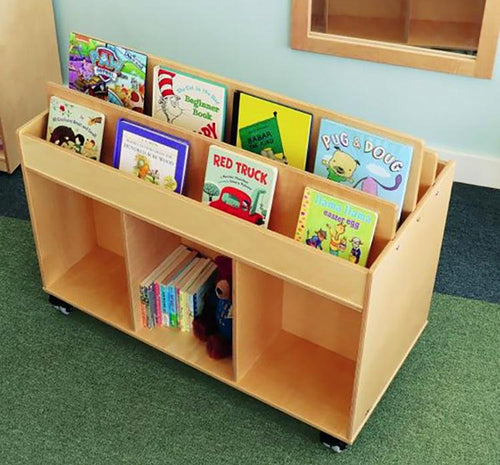 WB0383 - Mobile Book Storage Island by Whitney Bros