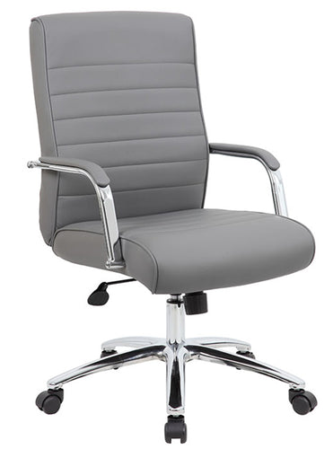 B696CRB - Modern Executive Conference Chair, Ribbed Design by Boss