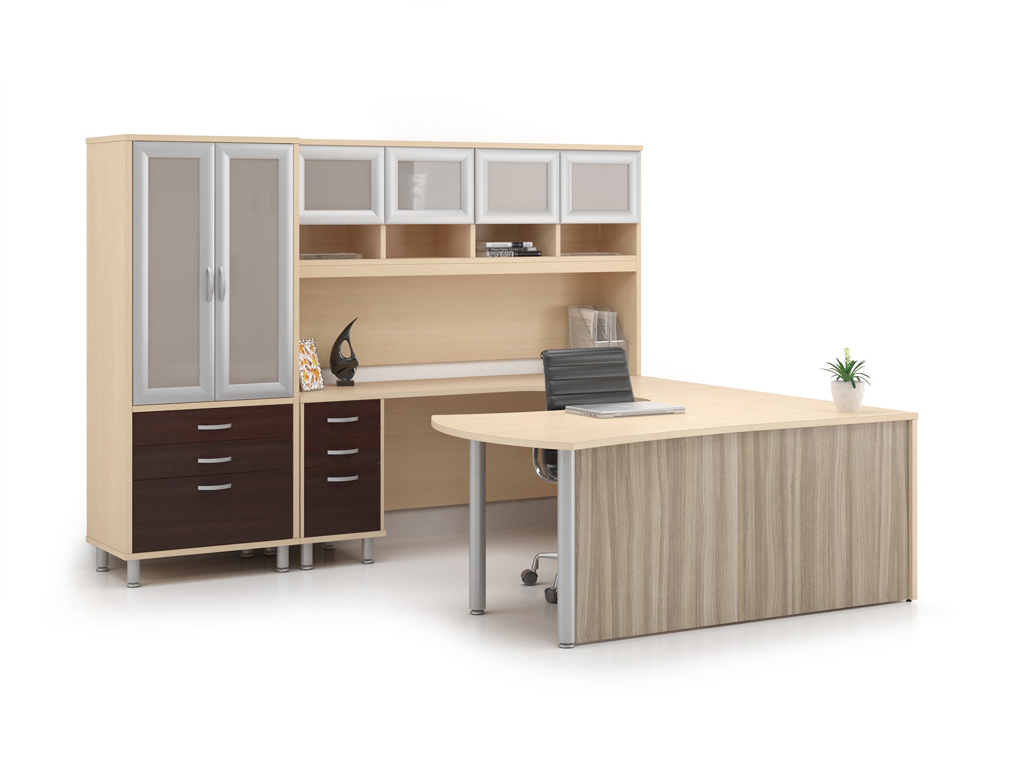 CAN5825 - Deluxe New Yorker Executive 'U' Desk Office Suite by Candex
