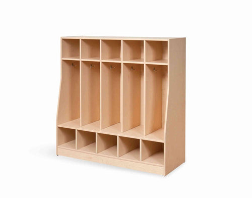 CA594 - Candex 5 Section Coat Lockers w/ Bottom Step, for Schools