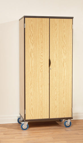 CA354 - Deluxe Wood Heavy-Duty Mobile Storage/Wardrobe Cabinet by Candex