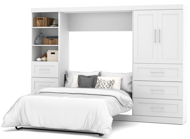 26899 Pur Collection 120" Full Wall Bed & Storage w/Doors, 6 Drawers