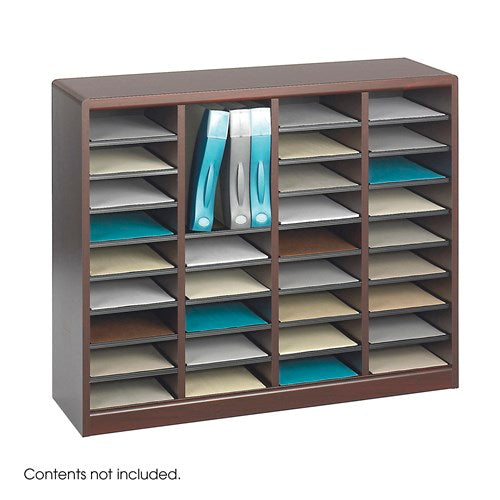 9321 - E-Z Stor® Wood Literature Organizer, 36 Compartments by Safco