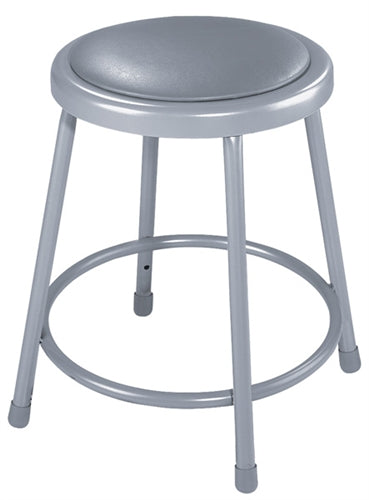 6418  Fixed Height 18" Industrial Stool, Padded Uphlostery