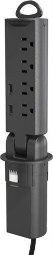 66666 - Pop Up Grommet Outlet with USB Charger by Balt