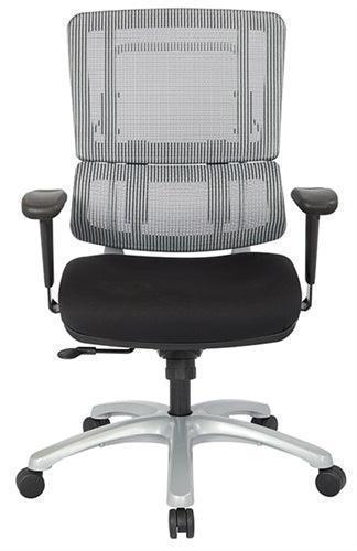 99666S - Vertical Grey Mesh Back Chair, Silver Base by Office Star