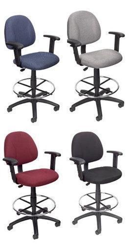 B1616 - Fabric Drafting Stool w/Arms