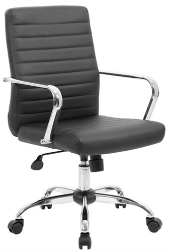 B436C  Retro Task Office Chair Chrome Arms