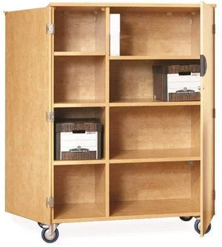 CA374 - Deluxe Wood Heavy-Duty Mobile Storage Cabinet 48