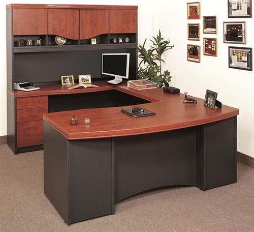 CAM268 - Deluxe Manhattan Series Executive U Shaped Desk w/ Storage Hutch by Candex