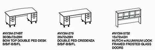 CAN279 - Deluxe New Yorker Three Unit Executive Office Suite by Candex