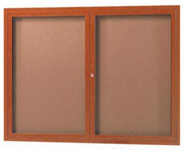 DCC2418R-WL  Wood-Look Enclosed Bulletin Boards, 1 Door