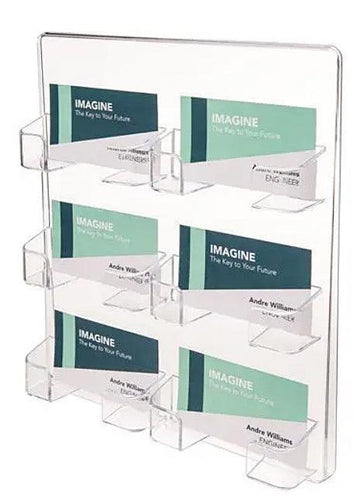 70601 - 6-Pocket Wall Mount Business Card Holder (6 Pack)
