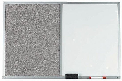 FDCO1824 - Aluminum Combination Fabric Tack Board/Markerboard by Aarco