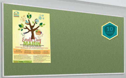 322A - Best Rite Colored Cork Tackboard with Aluminum Trim by Mooreco