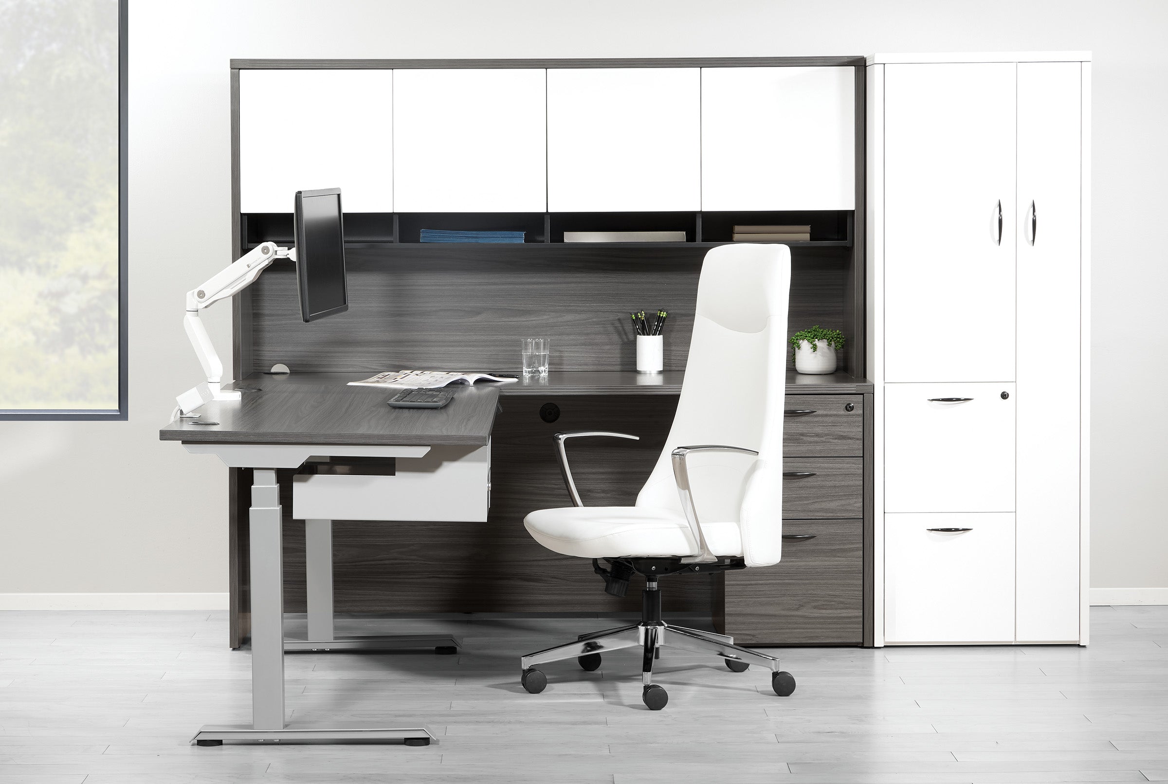 NAP-TTS1 - Two Tone Napa Series Office Suite with Height Adjustable Desk by OSP