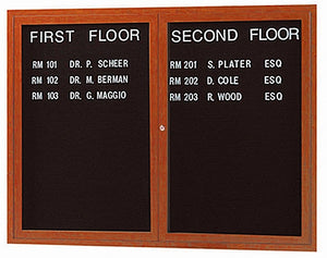 OADC3648R  Out-Door Wood-Look Directory Cabinet, 2 Door