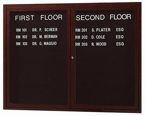 OADC3648R  Out-Door Wood-Look Directory Cabinet, 2 Door