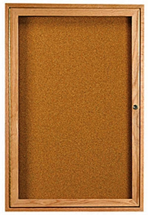 Enclosed Wood Frame Bulletin Boards, Single Door by Aarco