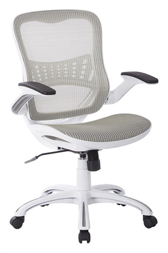RLY26 Breathable Mesh Seat & Back White Office Chair