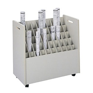 3083 Mobile Roll File, 50 Compartment 2.75" sq  by Safco
