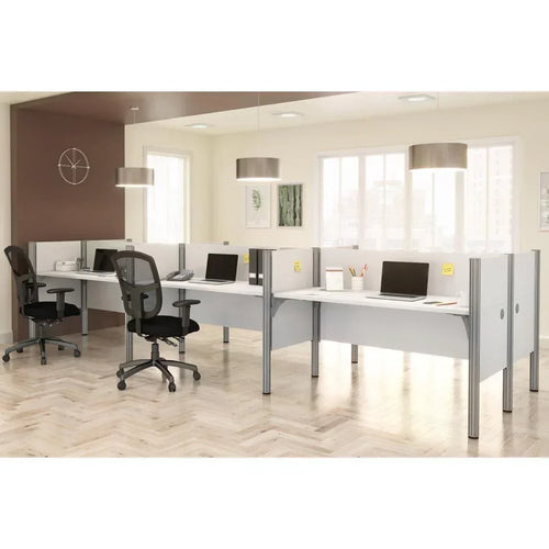 100873C - Pro-Biz Six Workstations by Bestar