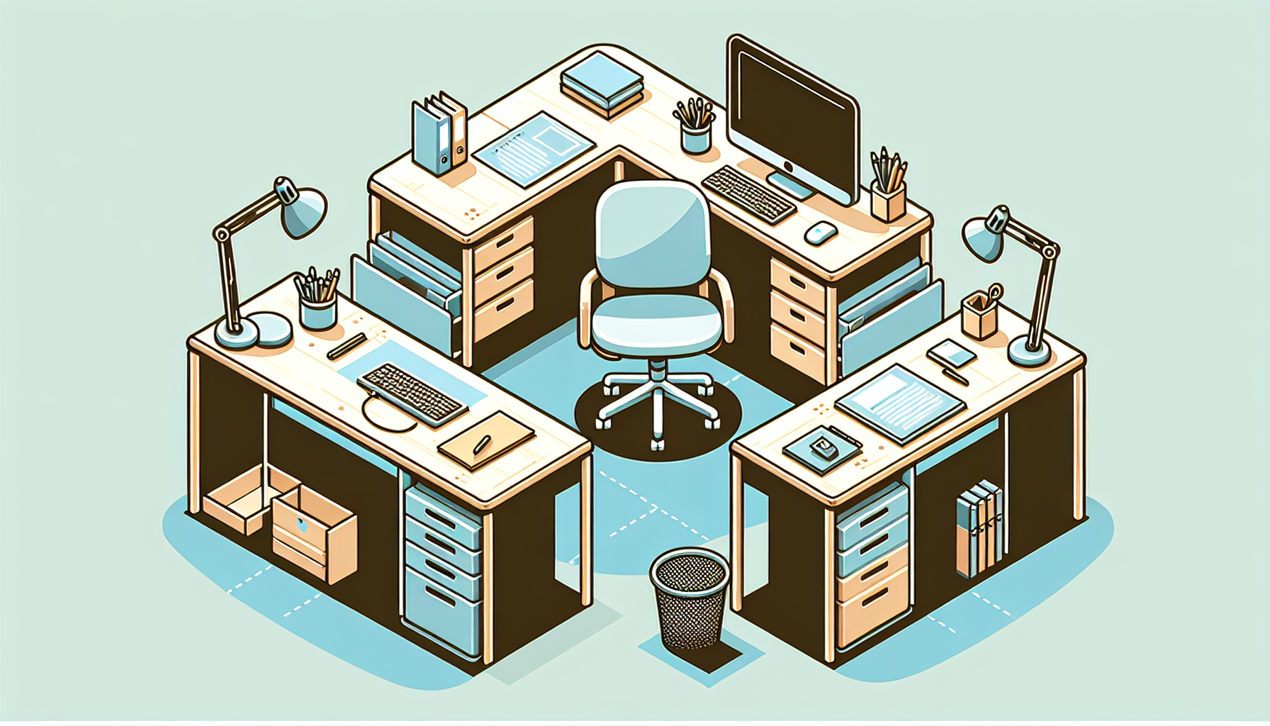 Office Layout Ideas For 3 Desks