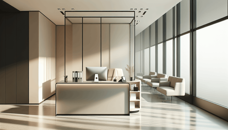 Reception Desk With Privacy Panels