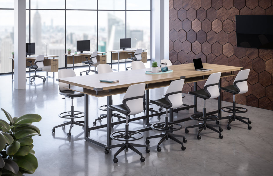 Mirella multi purpose workspace with office desks and conference table