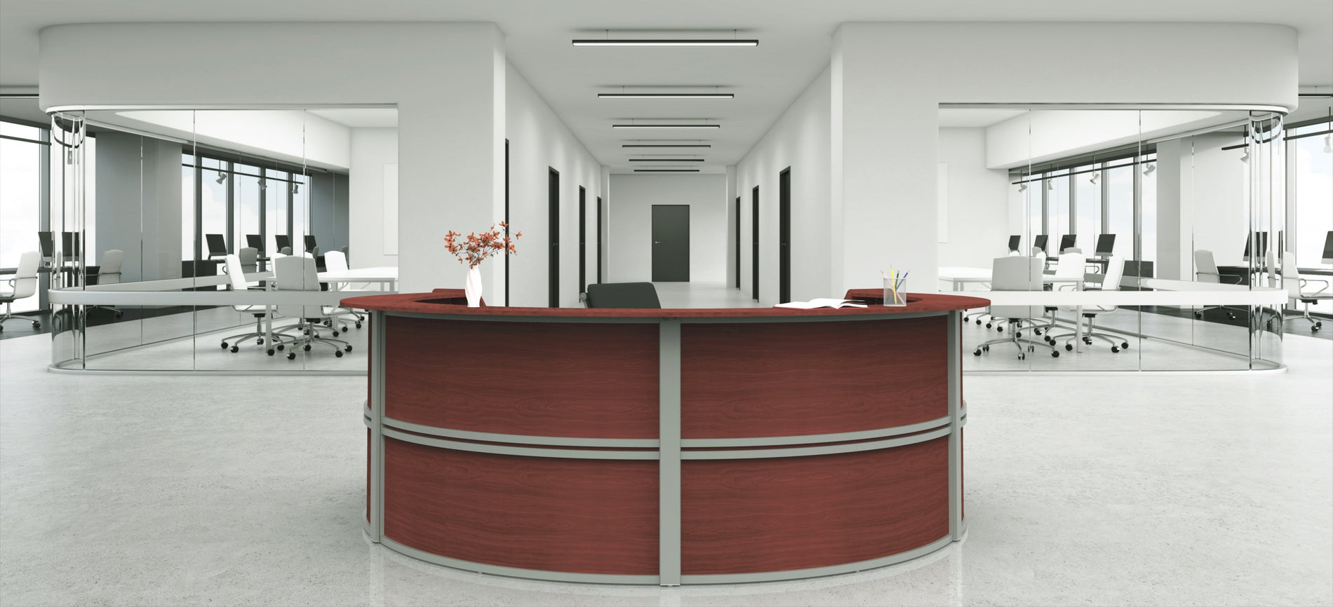 Reception Desk With Privacy Panels