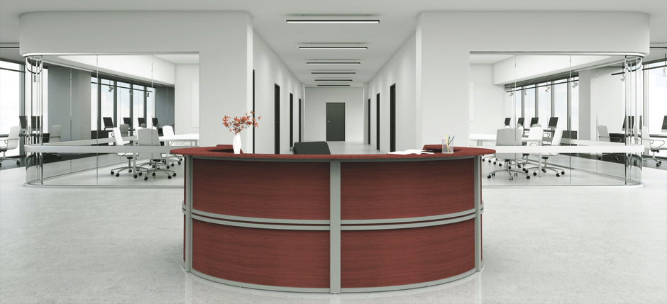 Reception Desk With Privacy Panels