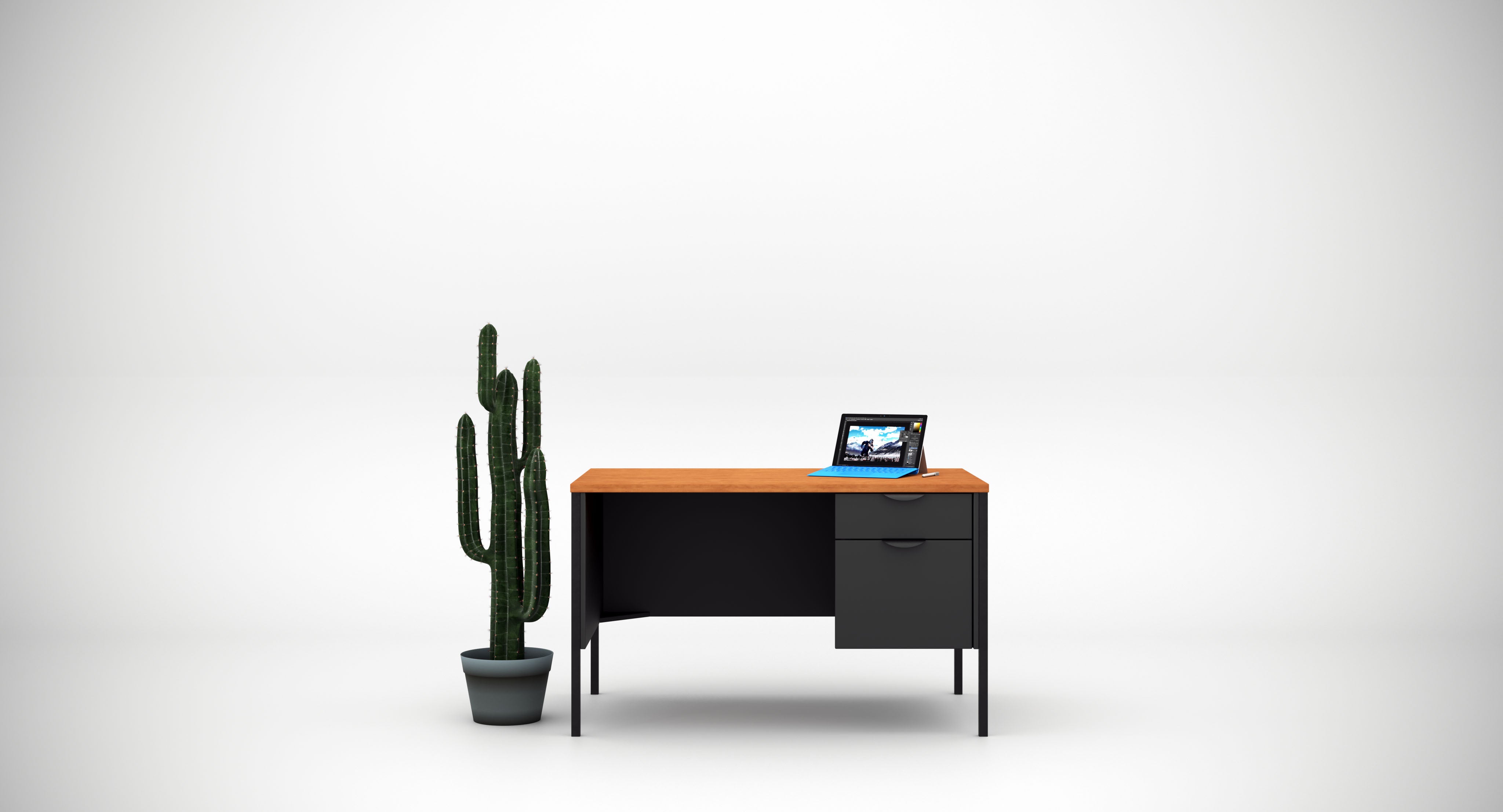 CA240TE - Single Pedestal Teacher's Desk by Candex
