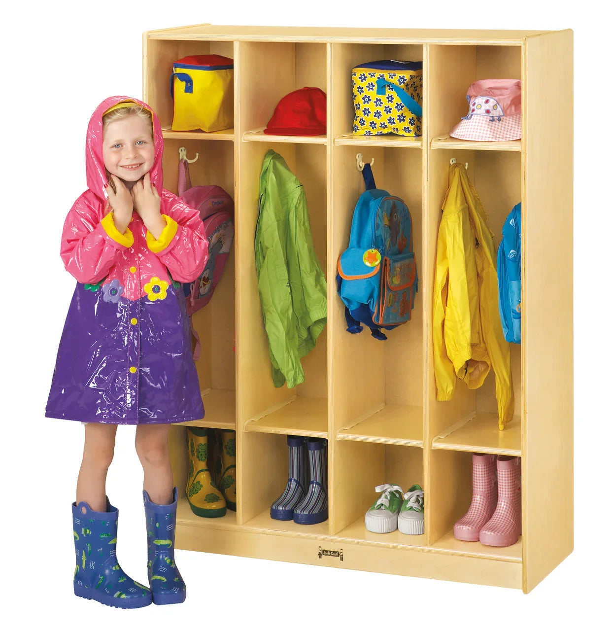 0268JC - Jonti-Craft 4 Section Coat Lockers for Preschool & Daycare