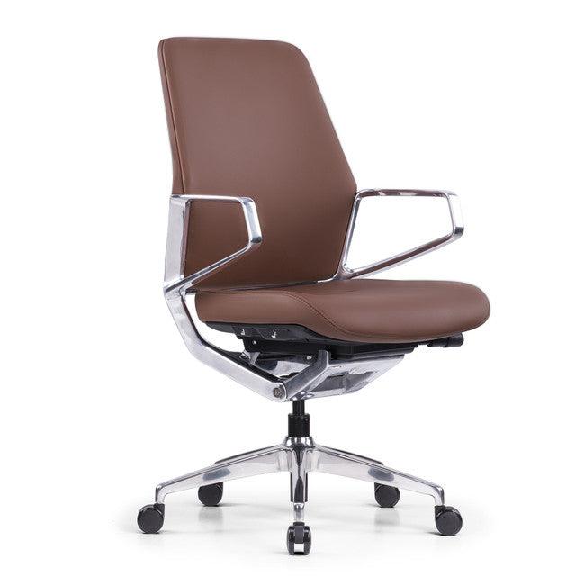 301ML - Veneto Executive Mid Back Chair with Polished Aluminum Frame by Office Source